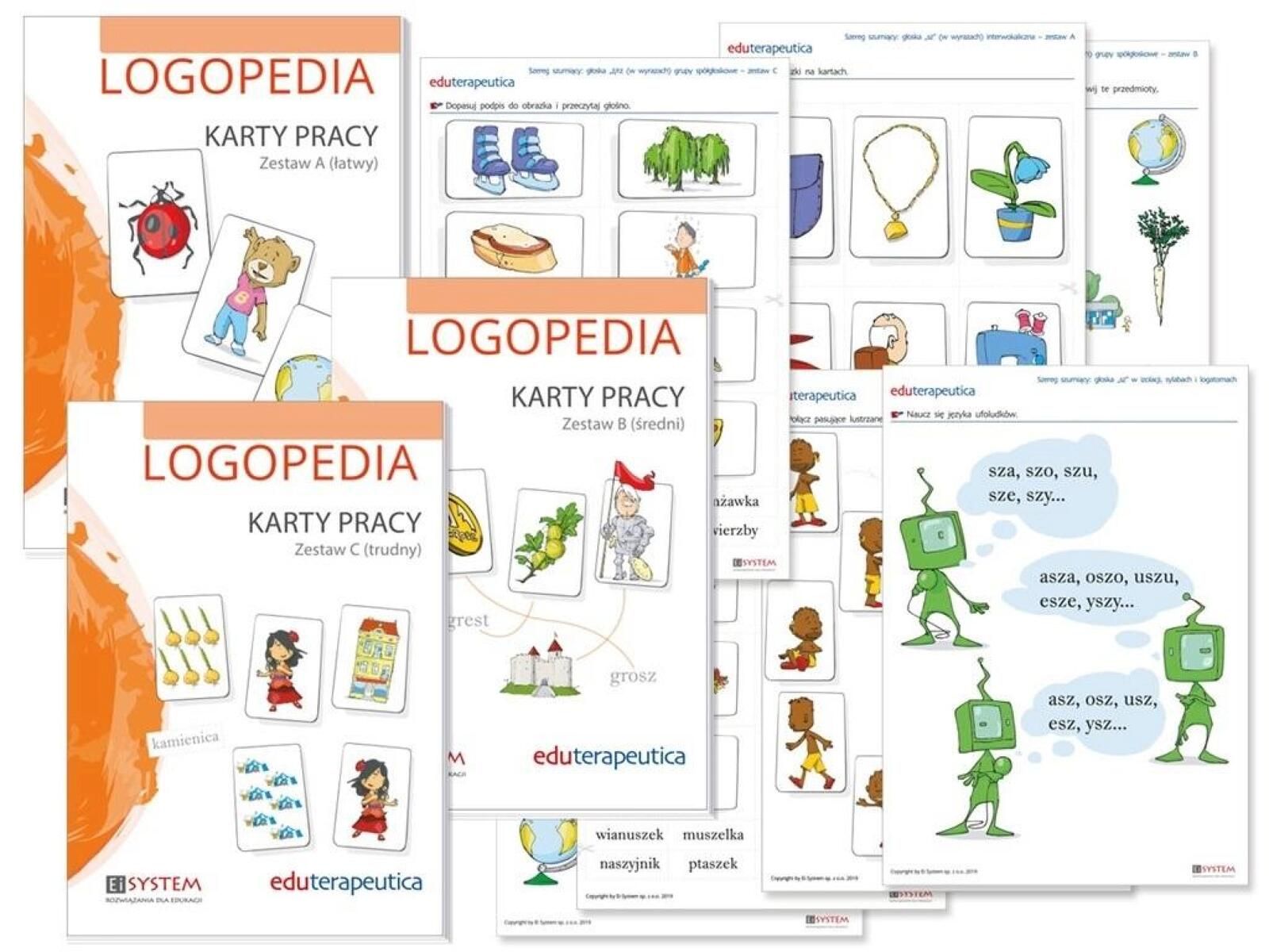 Karty pracy - Logopedia Ei System oprawa: pudełko