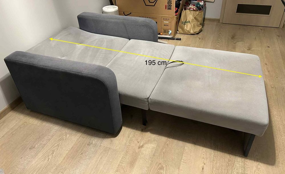 Kanapa, sofa 1 osobowa. Stan bardzo dobry, kolor szary