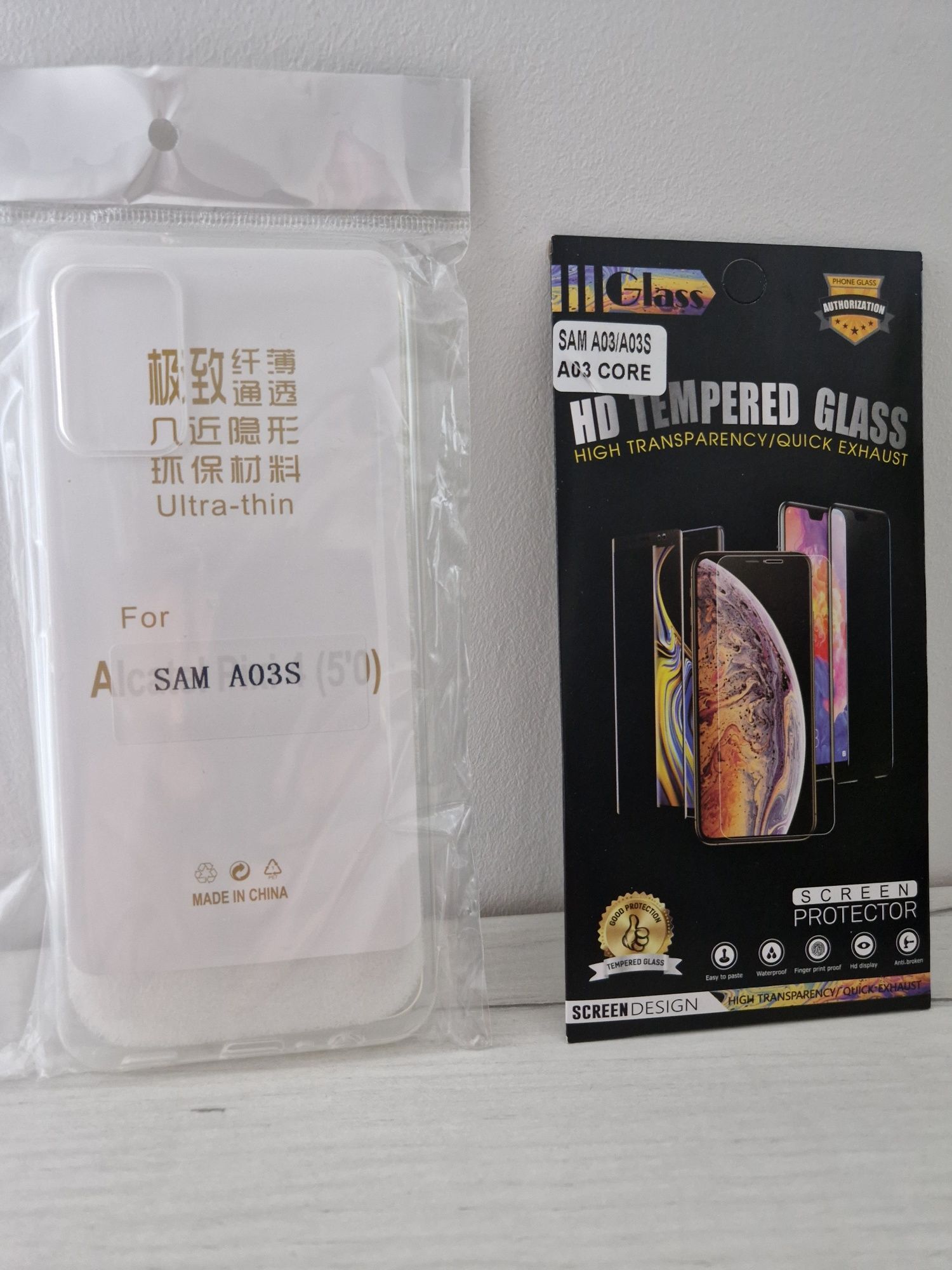 Etui Ultra Slim 0,3mm do Samsung A03S + szklo hartowane 2,5D