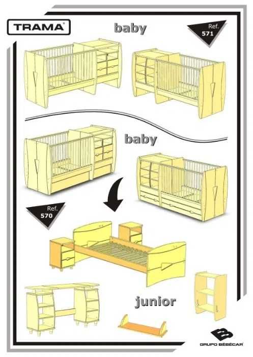 Berço/quarto de solteiro Trama