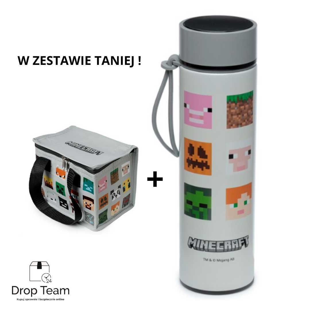 ZESTAW MINECRAFT! Termos + Torba termiczna OKAZJA