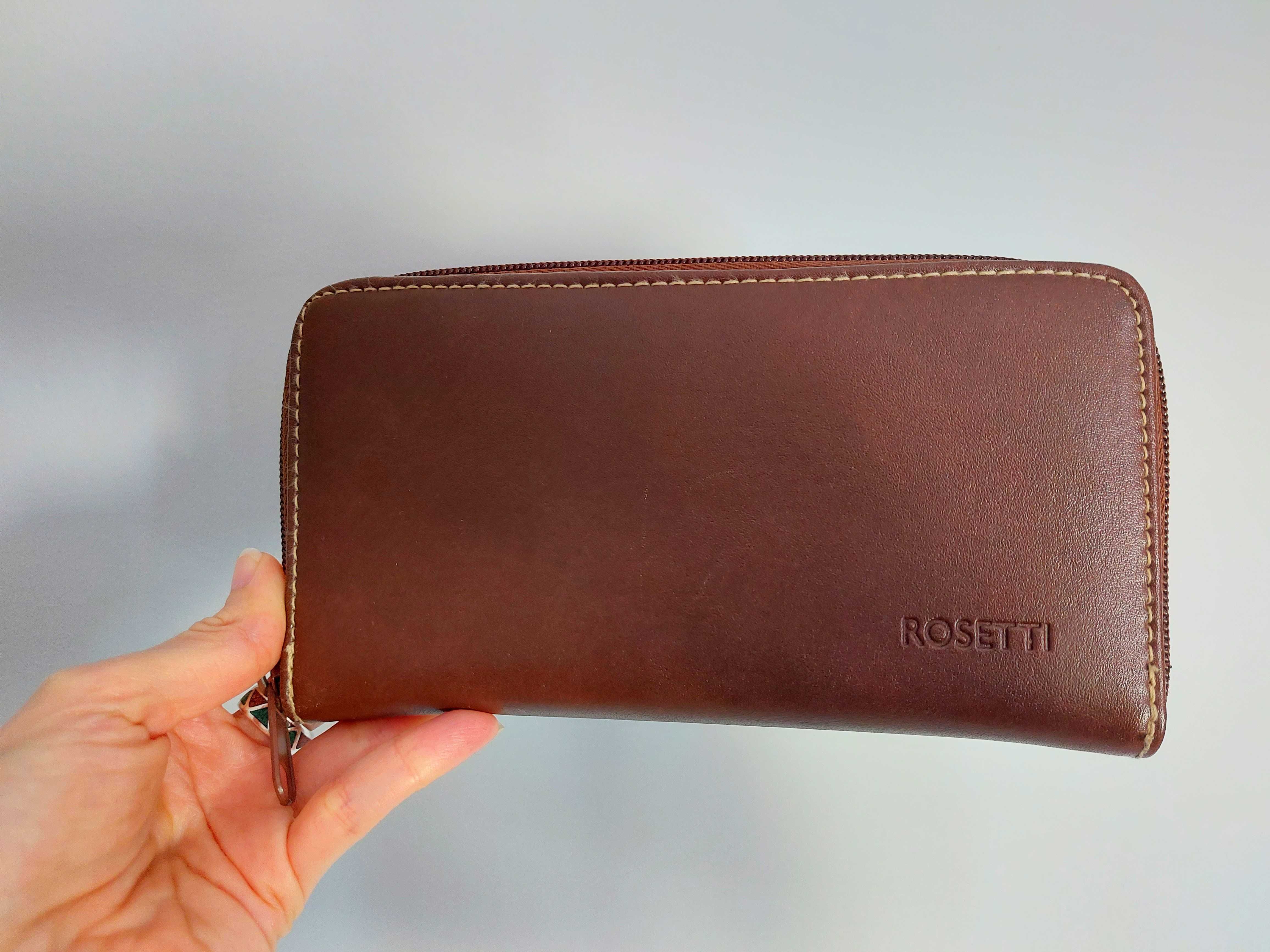 portfel damski Rosetti, brązowy, nowy, pieniądze, galanteria