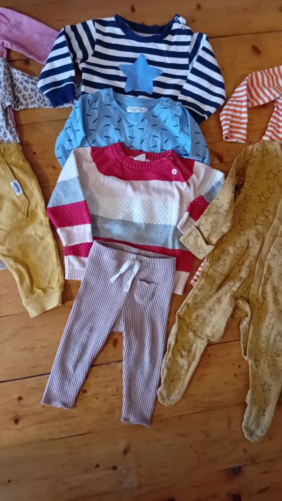Paka ciuszków r68 dla niemowlaka, hm, zara,9szt