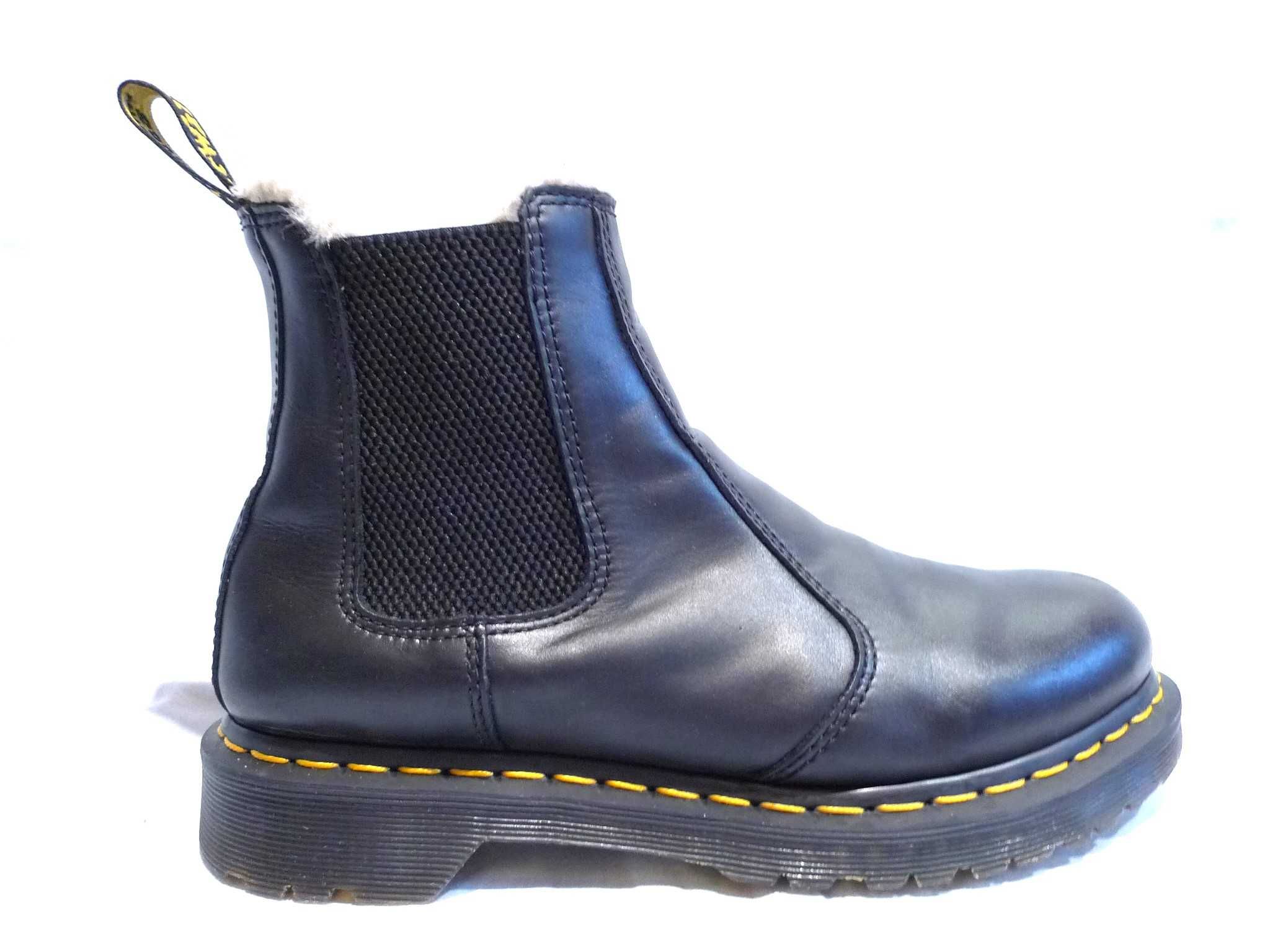 Dr MARTENS Leonore r41/26,5cm Sztyblety skórzane ocieplane botki glany