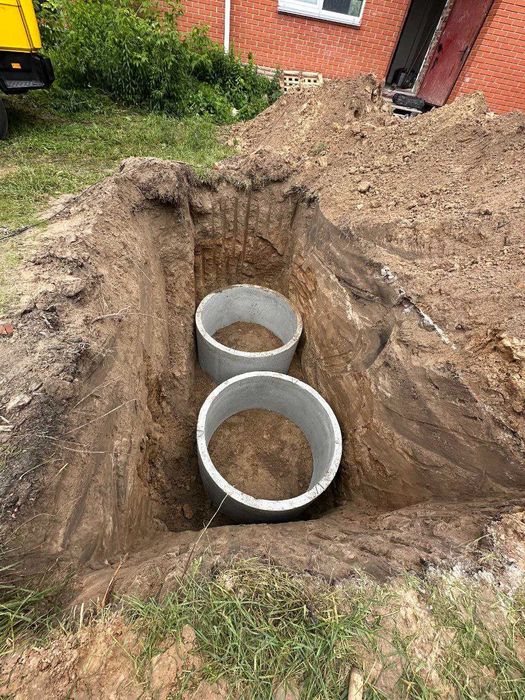 Септик под ключ БЕЗ НАЦЕНОК. Копка котлованов, траншей.БЕТОННЫЕ КОЛЬЦА
