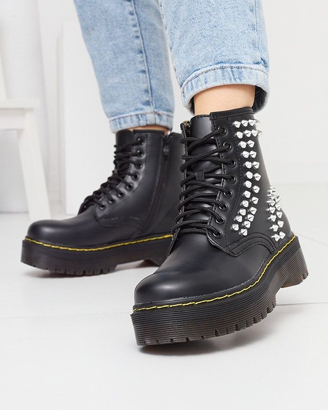36 37 38 trapery 39 40 41 botki workery z ćwiekami kolcami platforma