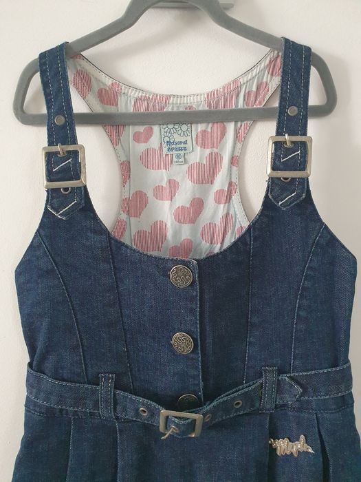 Mayoral sukienka jeansowa na szelkach rozm 140 Made in India