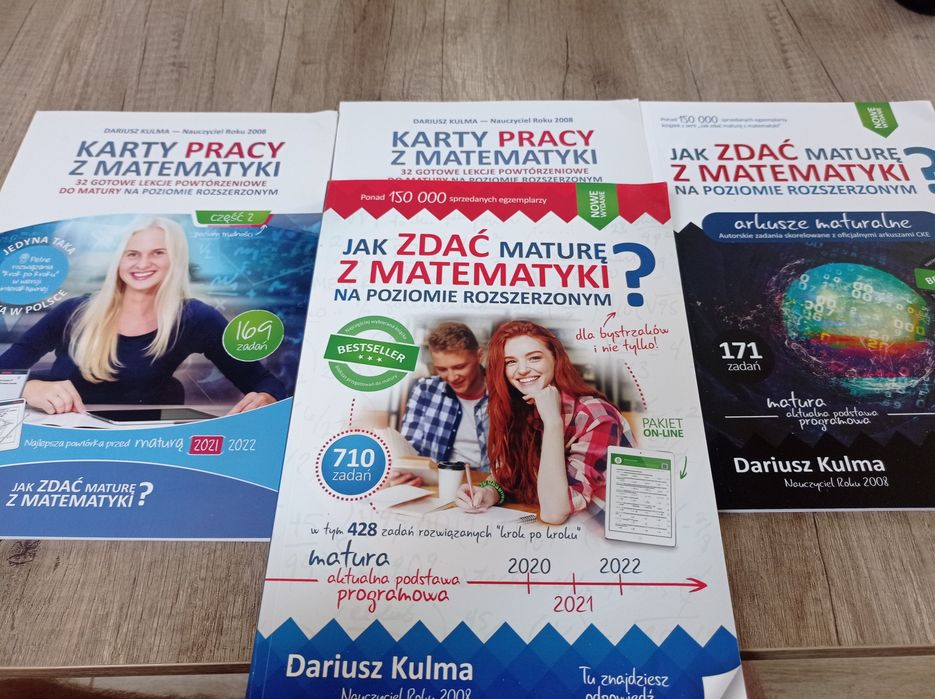 Zestaw czterech książek - matematyka rozszerzona, matura