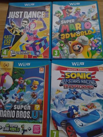 Jogos WIIU: Super Mario 3D World, Super Mario Bros Just Dance 2016 etc