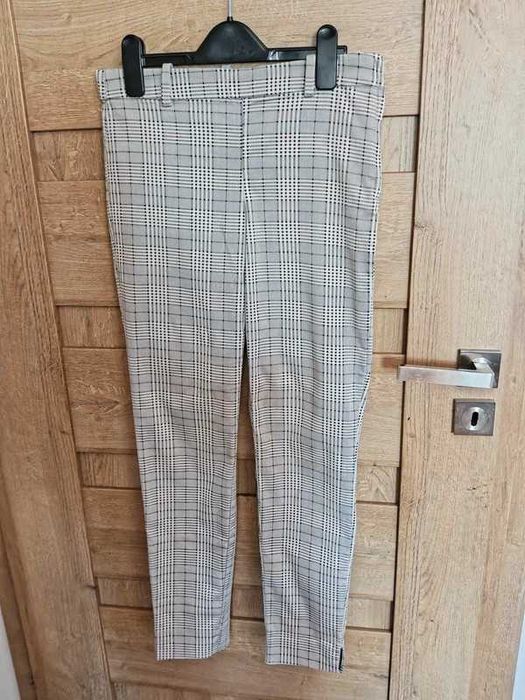 Spodnie damskie w kratę r. 36