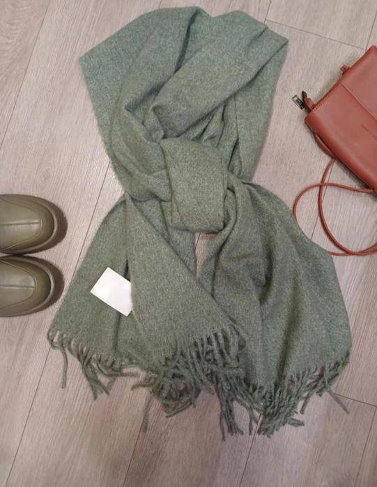 Шарф палантин новий теплий хакі