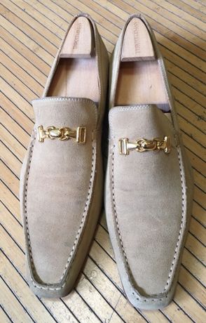 Sapatos loafers em nubuck beige tamanho 44