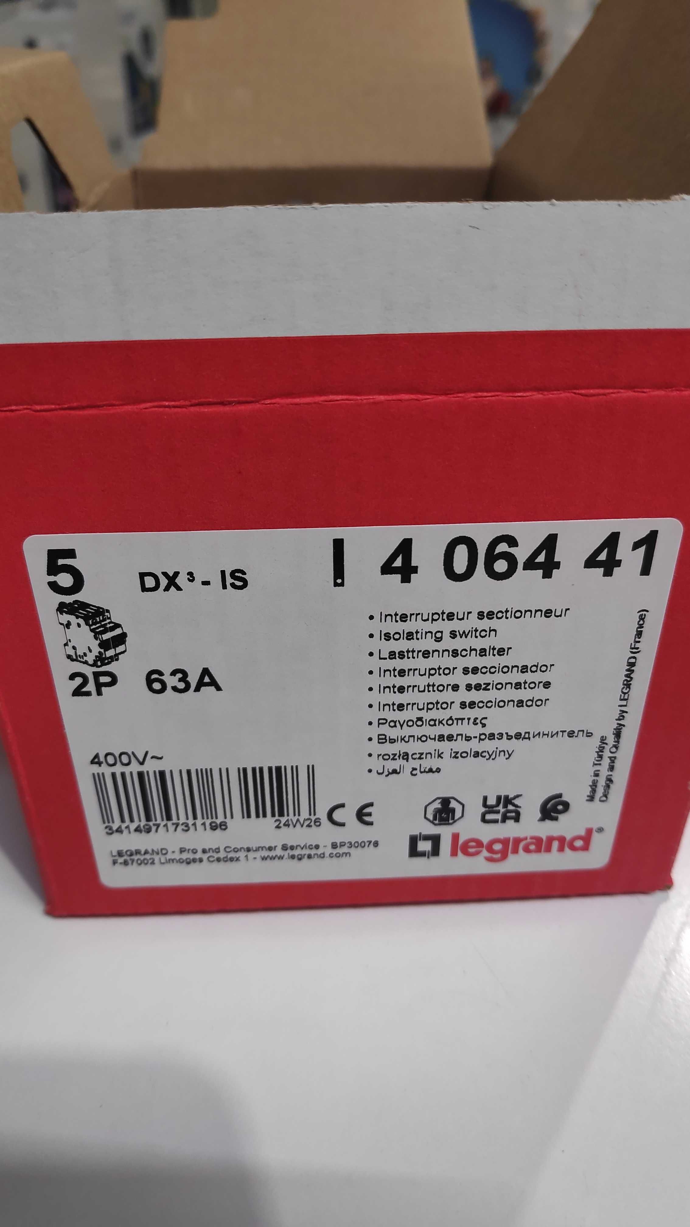 Legrand 406441 DX-IS Przełącznik 2P, 400V, 63A 2moduły
