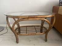 Rattanowy stolik kawowy boho