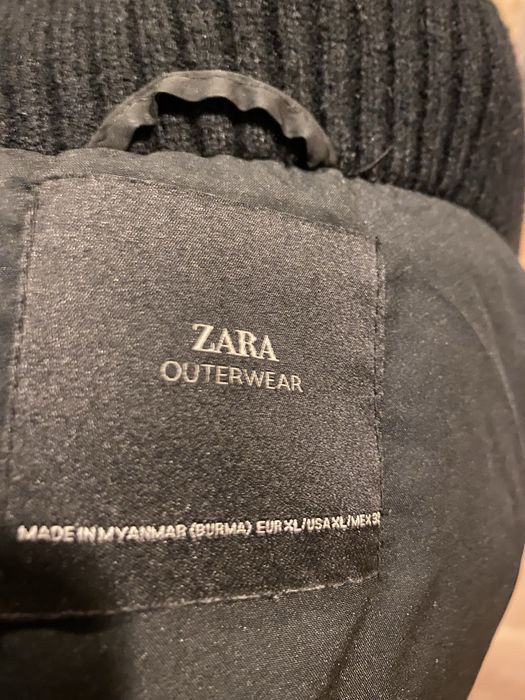 Куртка чорна довга Zara