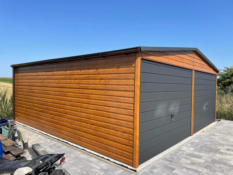 Garaż blaszany. WZMOCNIONY PROFILAMI W OCYNKU. Producent. Cała Polska