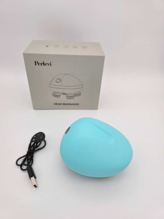 Elektryczny masażer głowy PERLEVI, wodoodporny łagodzenia stresu