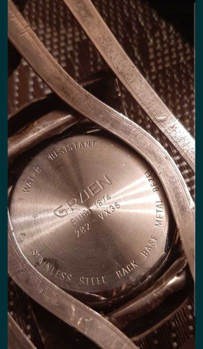 Zegarek na rękę Gruen na  srebrnej  branzolecie