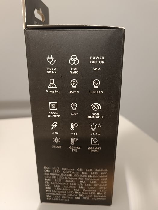 Żarówka LED Filament E27 ST64 4W 230V 2000 15 szt.K 250lm