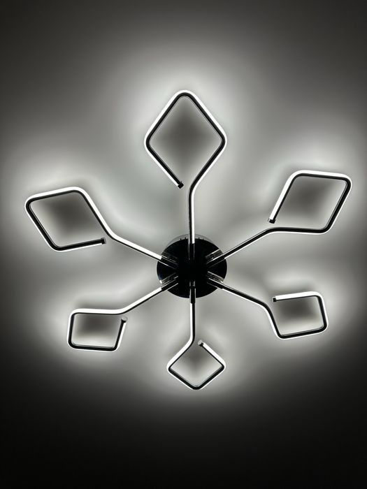 Люстра светодиодная LED F+Light BL-19015-6CH 50Вт-4000К Хром ромбы