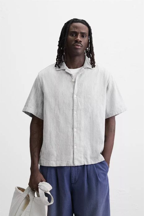 Сорочка Zara жакардова XL короткий рукав