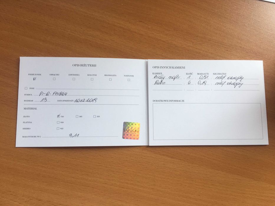 Pierścionek Zaręczynowy SAVICKI FAIRYTAIL