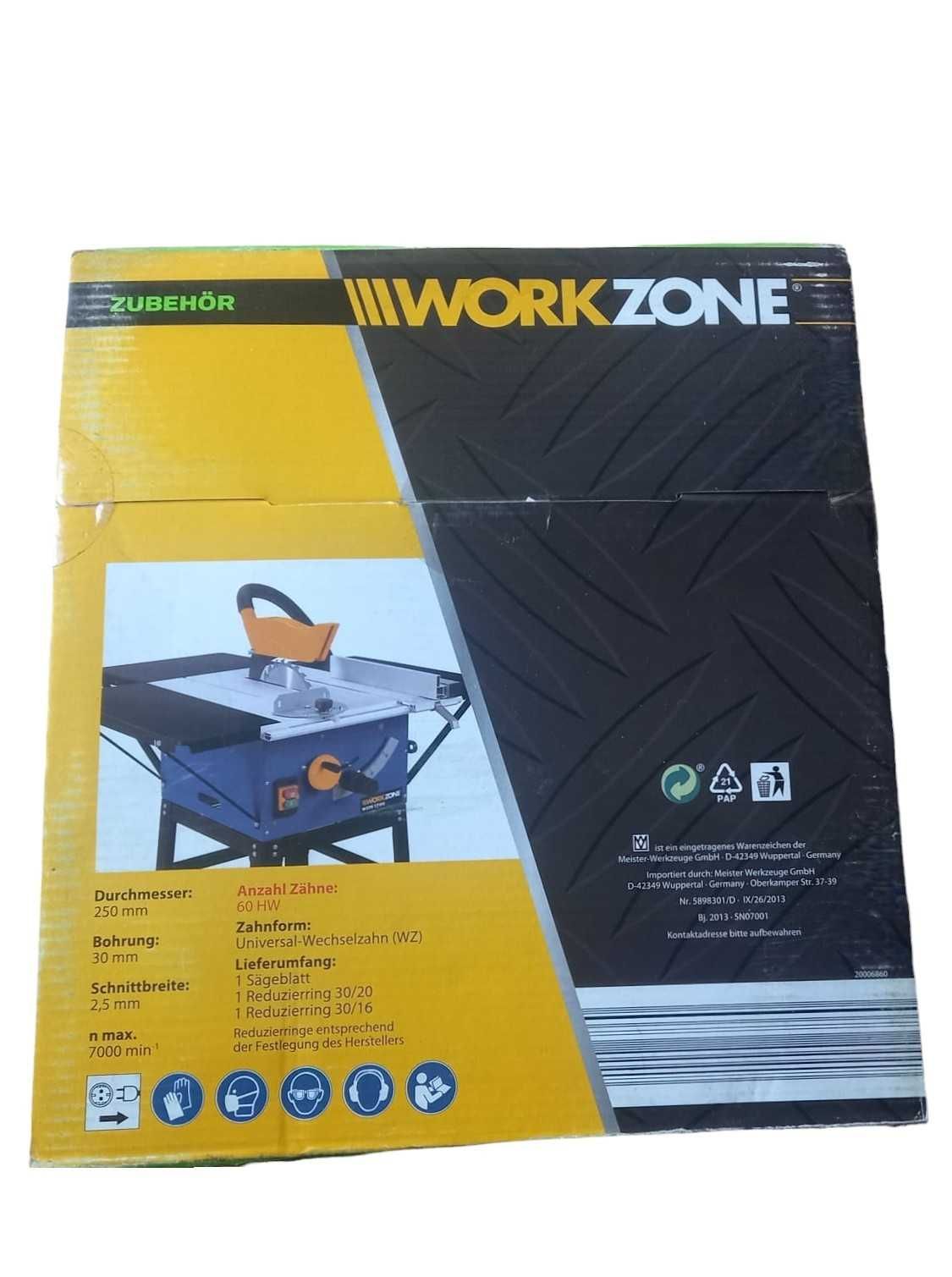 Tarcza tnąca do piły stołowej Workzone 250 x 2,5 x 30 mm 60 Z