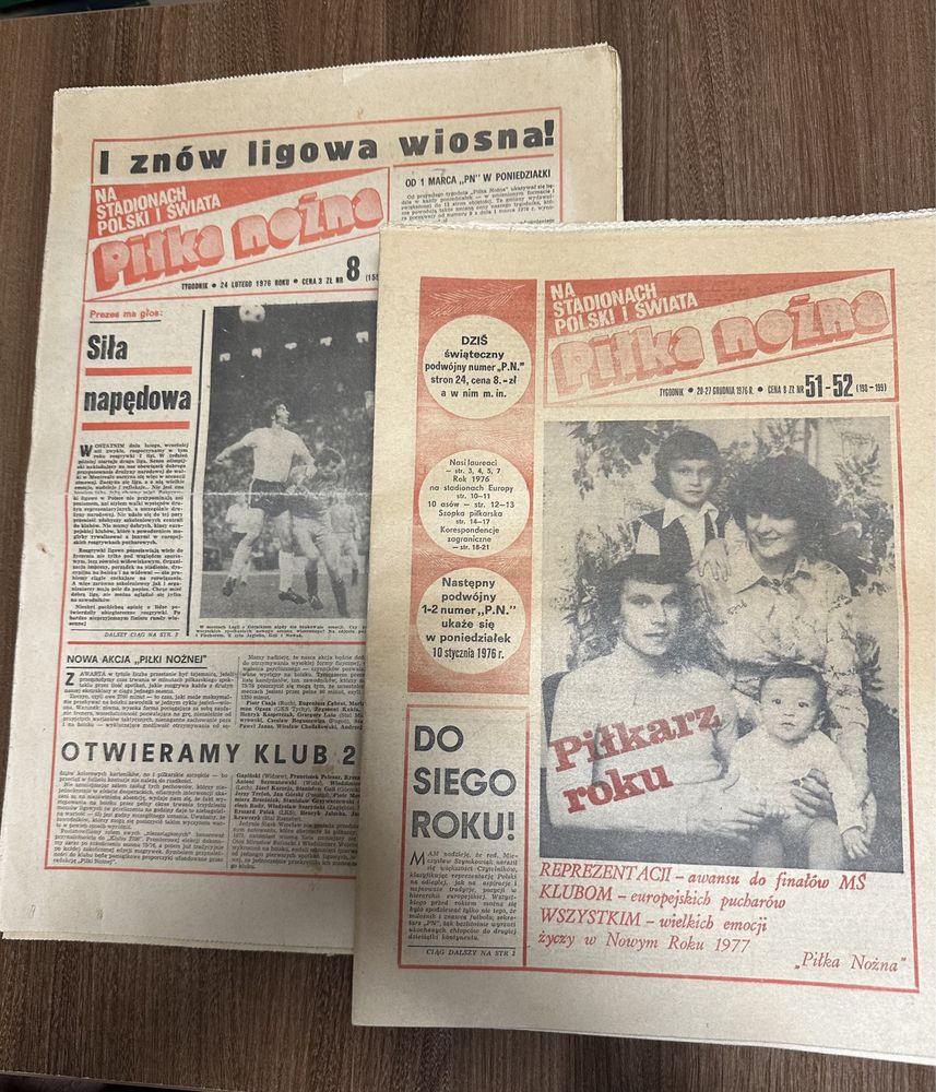 Tygodnik Piłka Nożna rocznik 1976 komplet