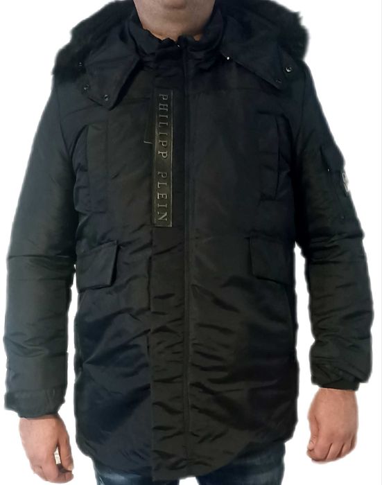 Philipp Plein kurtka ocieplana granatowa z odpinanym kapturem r.S,M,XL