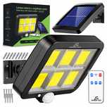 Lampa solarna ogrodowa zewnętrzna led z czujnikiem ruchu zmierzchu