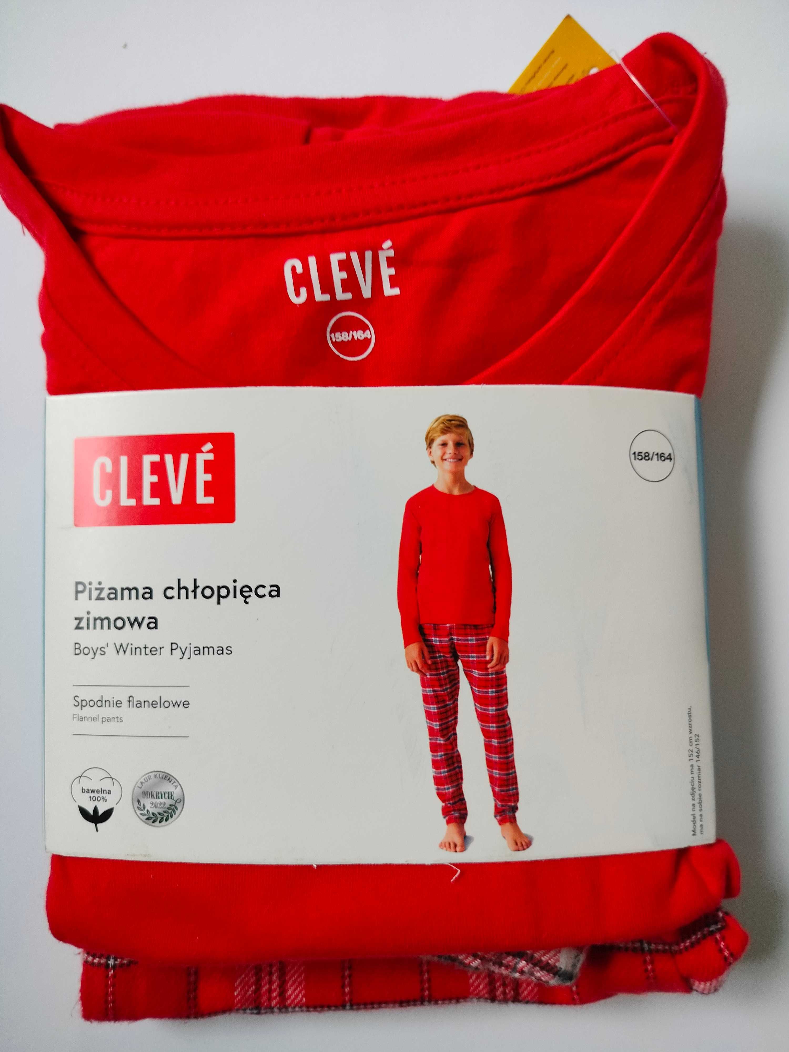 Piżama chłopięca Cleve bawełniana 2cz 158 164 świąteczna