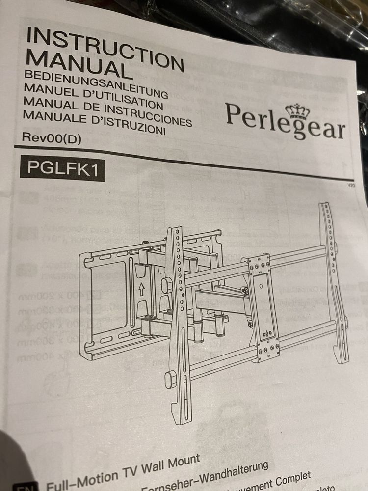 Uchwyt ścienny Perlegear PGLFK1-E  BEZ HAKÓW