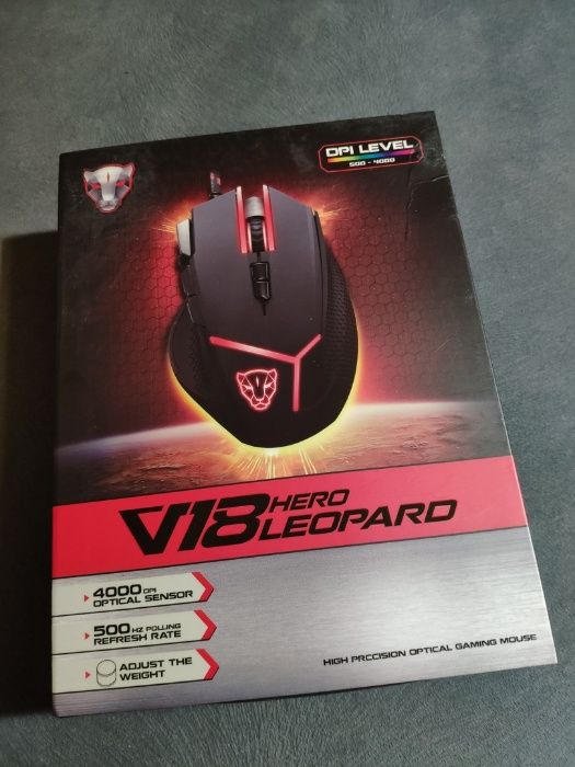 Мышь компьютерная Motospeed V18 Hero Leopard RGB Игровая