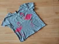 Sinsay | T-shirt | bluzka | flaming | flamingi | śmieszny napis