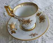 Duo, sygnowane Heinrich Selb Bavaria. Biała porcelana zdobiona