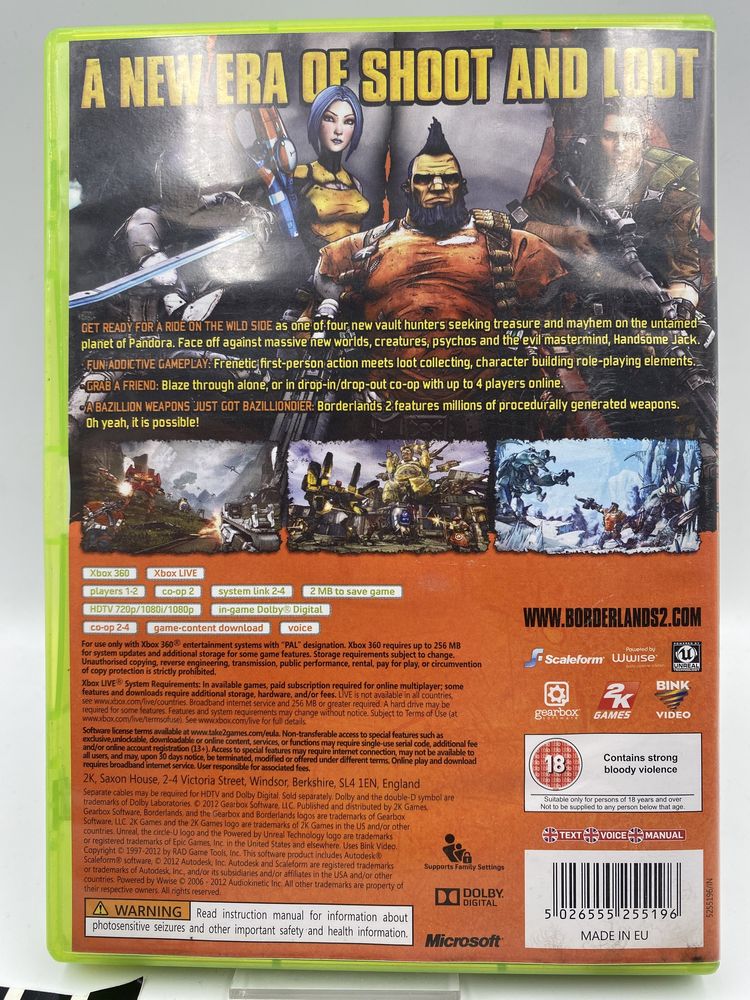 Borderlands 2 Xbox 360 Gwarancja