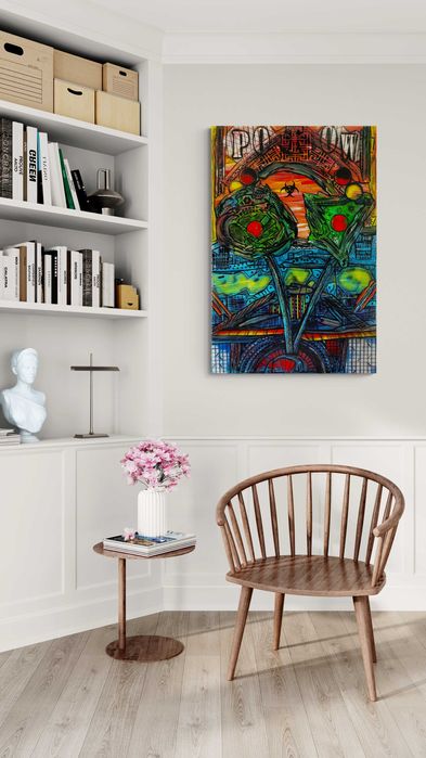 Pintura - Quadro Original - Arte abstrata moderna - Decorativa - POTOW
