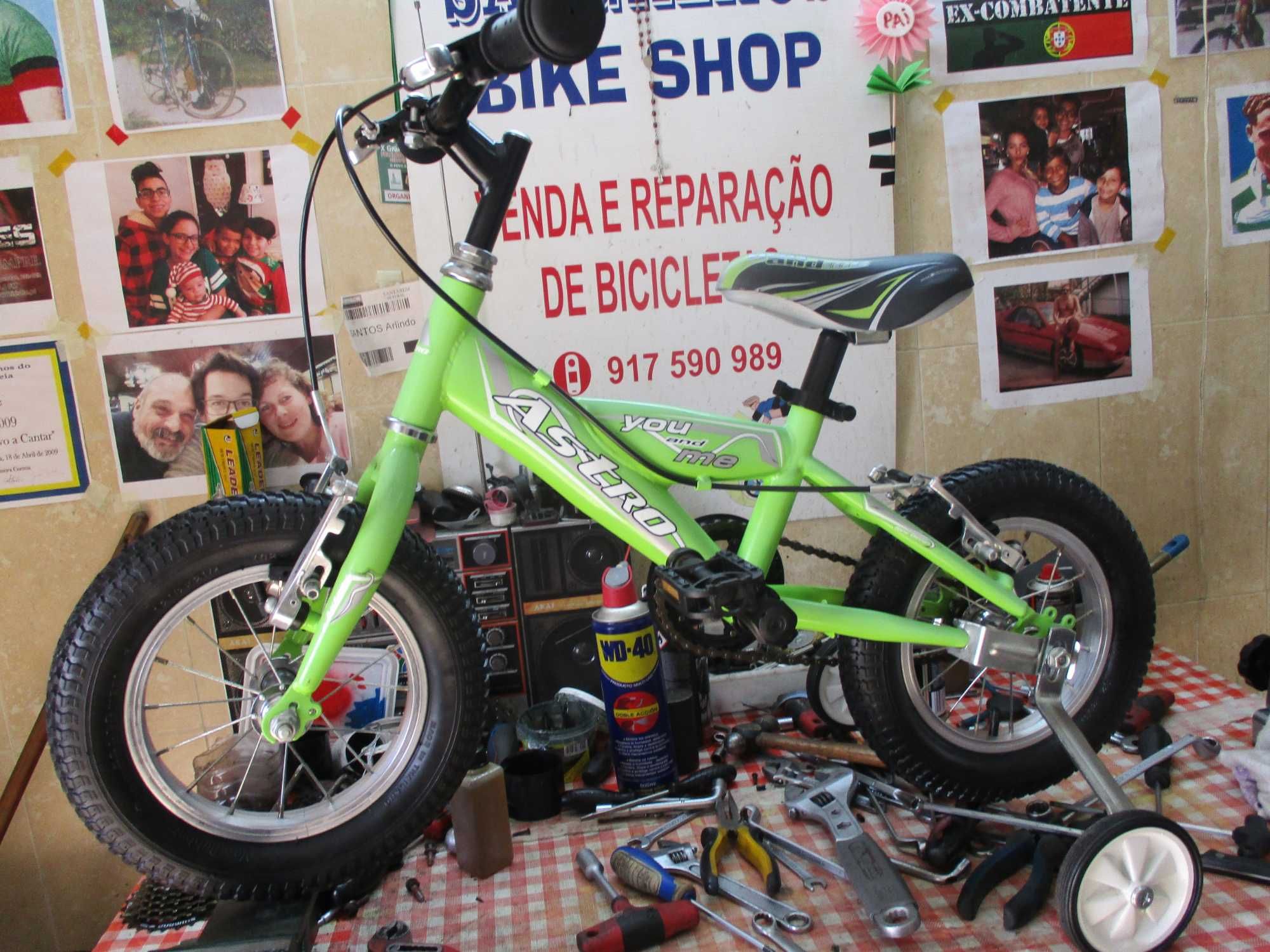 Bicicleta criança 3/4 anos, c/ rodinhas