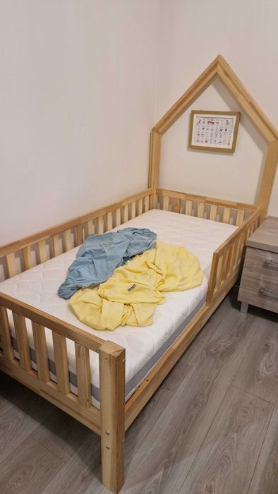 Łóżko drewniane 160x80 Domek