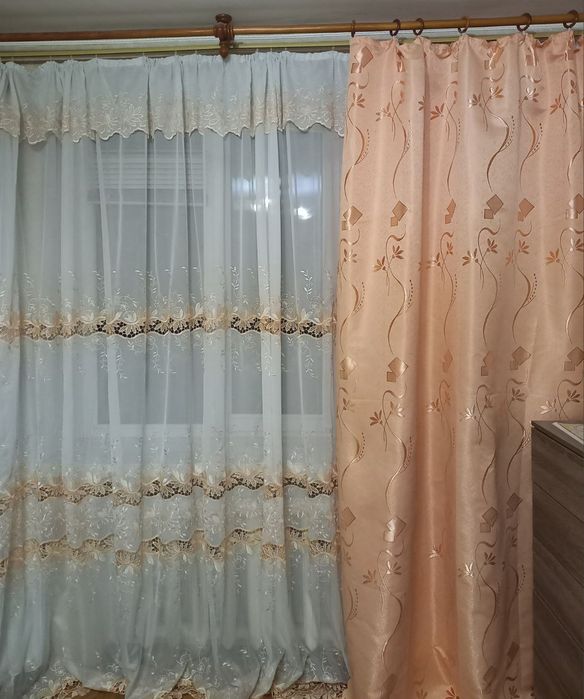 Якісніі тюлі для кухні до підвіконня та довші