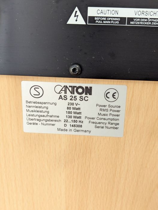 Subwoofer Aktywny Canton AS 25 SC