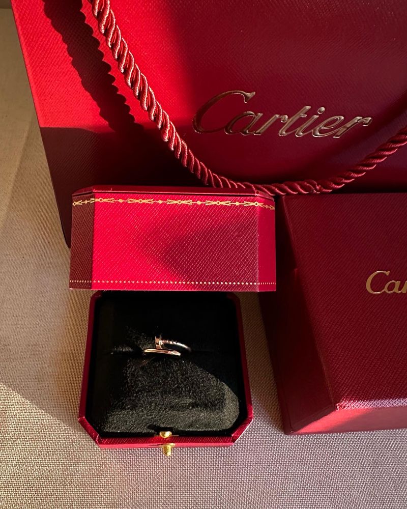 Золота каблучка кольцо Cartier цвях гвоздь juste un clou
