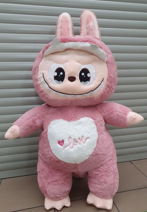 Labubu nowa przytulanka maskotka GIGANT XXXL 110 cm skrzydła ogon