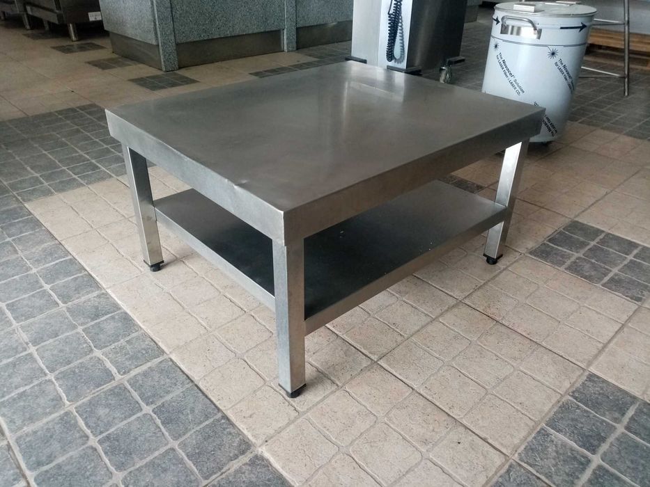 ACM1448 - Bancada de Apoio em Inox Baixa com Prateleira - Usada