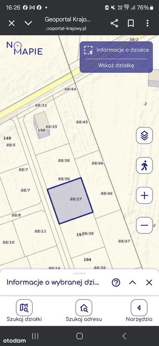 Działka budowlana - załuski