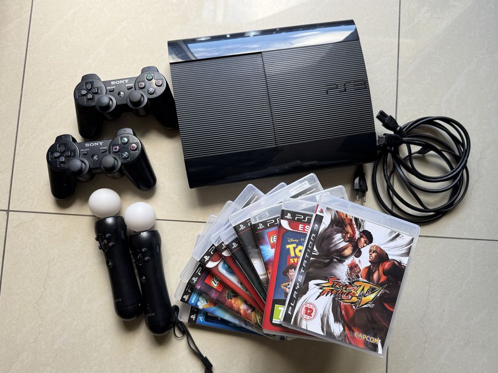 PS3 komplet z grami i Move
