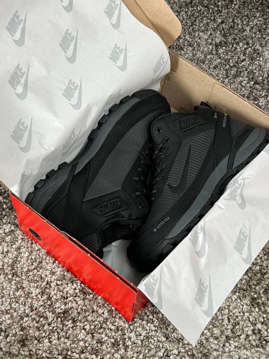 Чоловічі зимові кросівки Nike Rivah Black Grey Fur 41-46 р