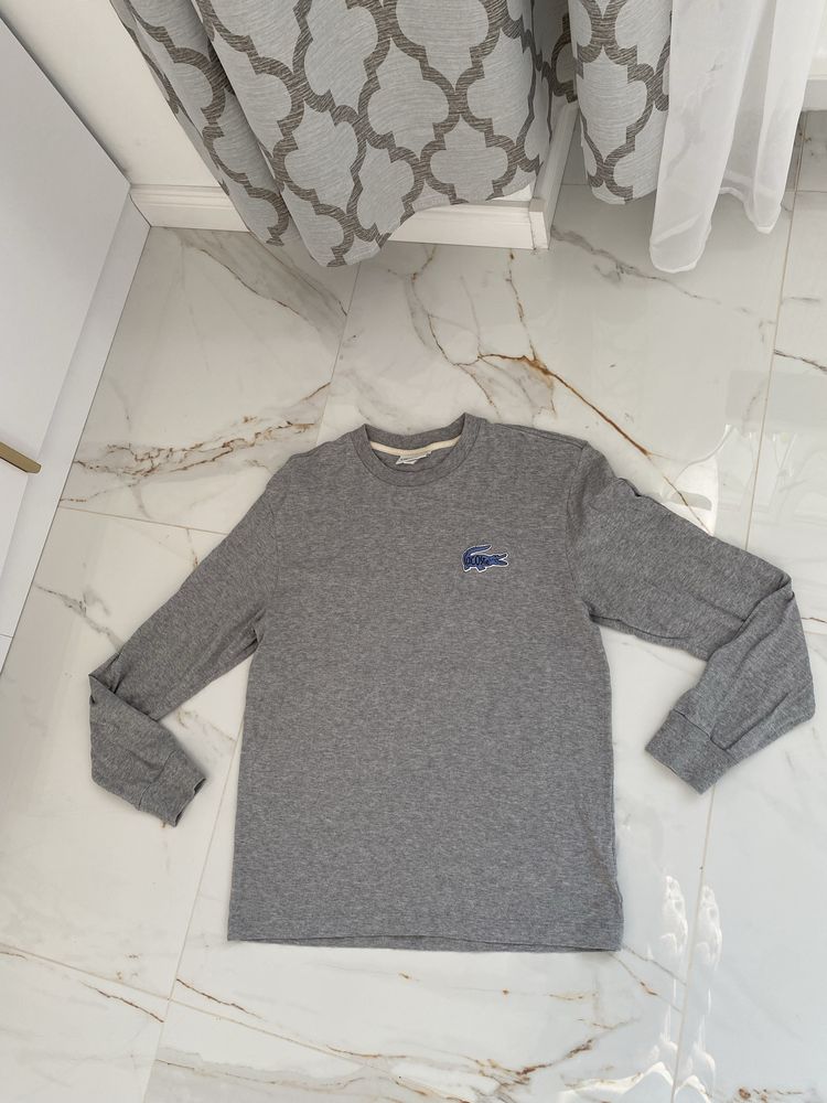 Longsleeve Lacoste z niebieskim krokodylem rare