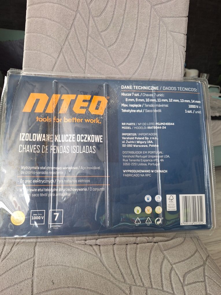 Klucze NITEO TOOLS oczkowe izolowane  1000