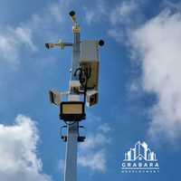 Maszt multimedialny/ Słup z kamerami/ Stacja monitorująca/ Monitoring